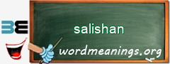 WordMeaning blackboard for salishan